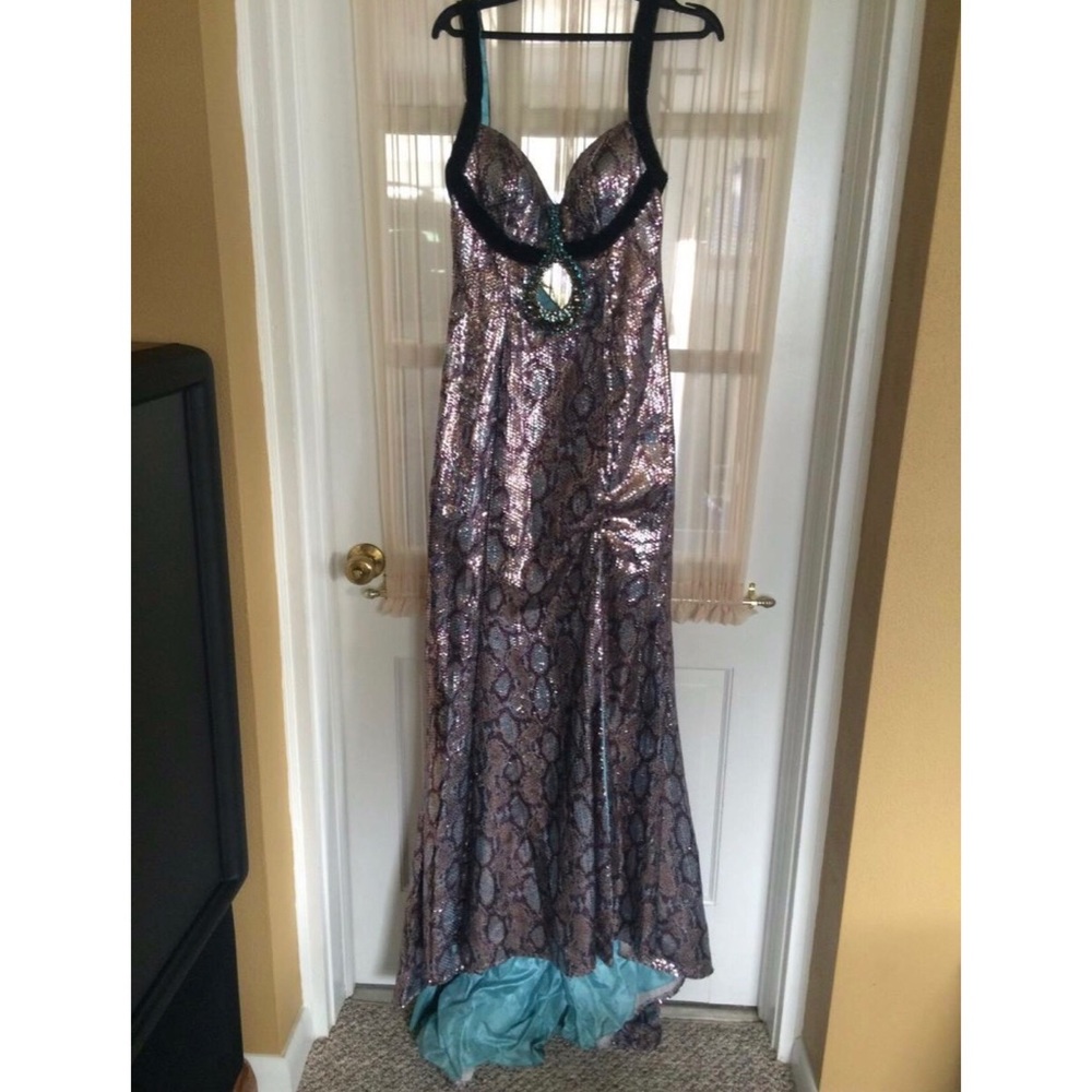 Alyce Paris Designs Snakeskin Formal Gown